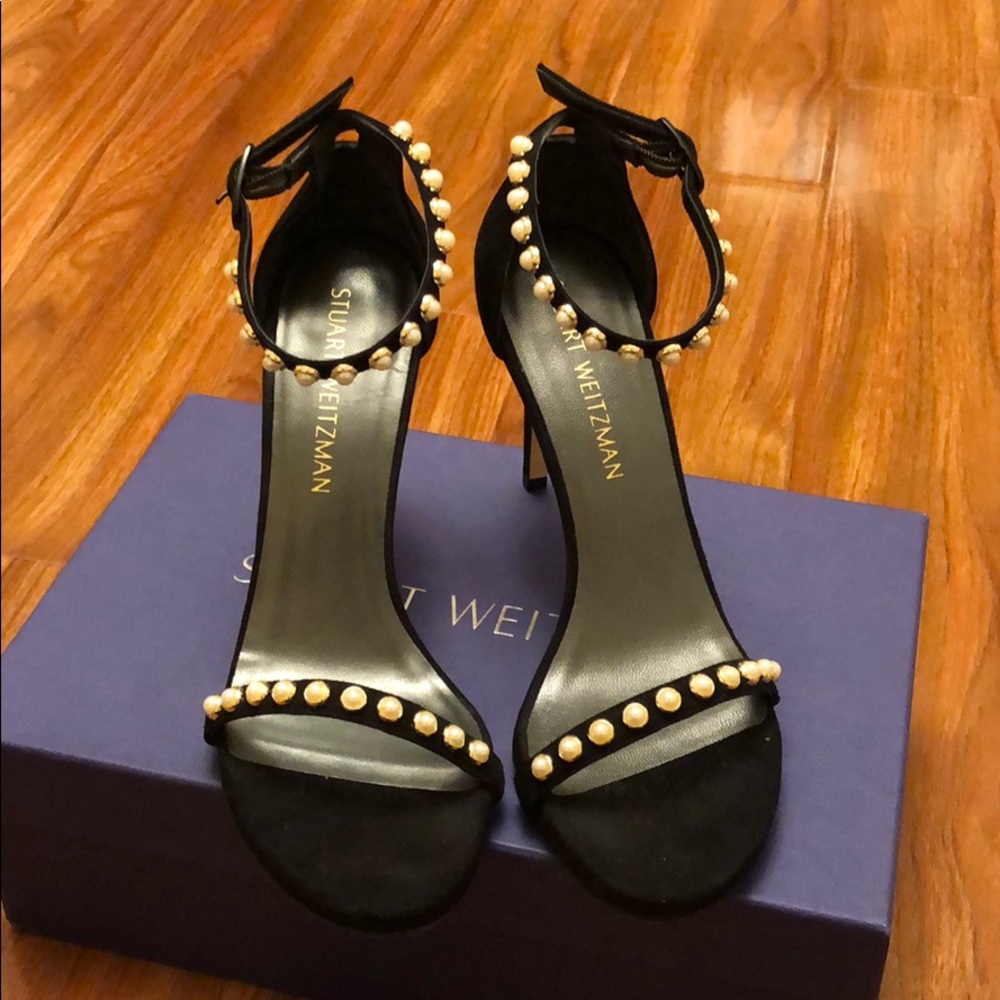 Valentine’s Day -New Stuart Weitzman Nudistpearls Suede High-Heel